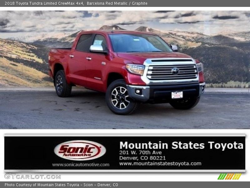Barcelona Red Metallic / Graphite 2018 Toyota Tundra Limited CrewMax 4x4