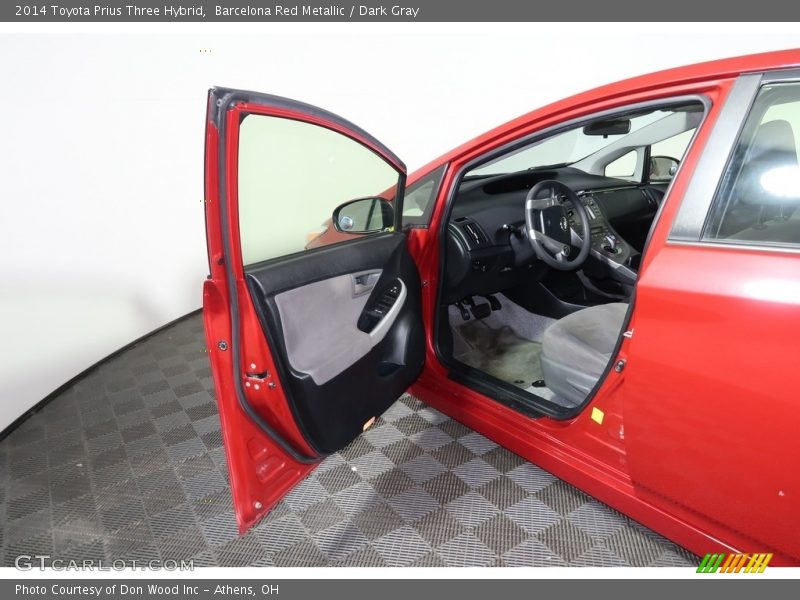 Barcelona Red Metallic / Dark Gray 2014 Toyota Prius Three Hybrid
