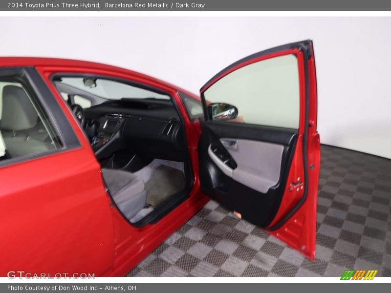 Barcelona Red Metallic / Dark Gray 2014 Toyota Prius Three Hybrid