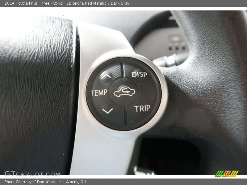 Barcelona Red Metallic / Dark Gray 2014 Toyota Prius Three Hybrid