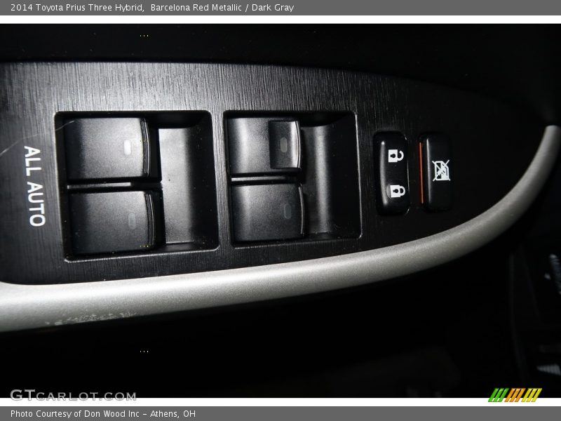 Barcelona Red Metallic / Dark Gray 2014 Toyota Prius Three Hybrid