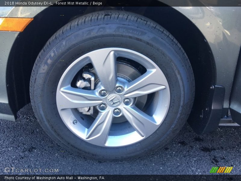 Forest Mist Metallic / Beige 2018 Honda Odyssey EX-L