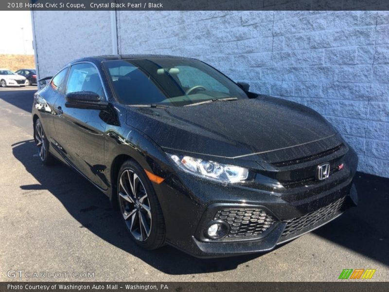 Crystal Black Pearl / Black 2018 Honda Civic Si Coupe