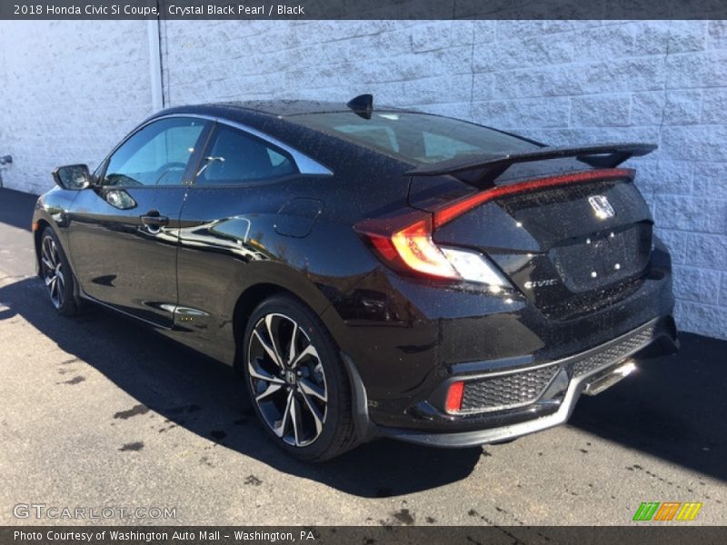 Crystal Black Pearl / Black 2018 Honda Civic Si Coupe