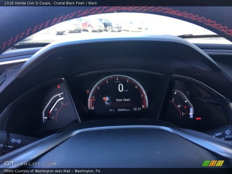 Crystal Black Pearl / Black 2018 Honda Civic Si Coupe