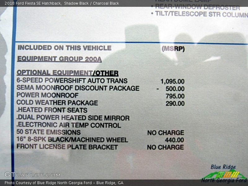 Shadow Black / Charcoal Black 2018 Ford Fiesta SE Hatchback