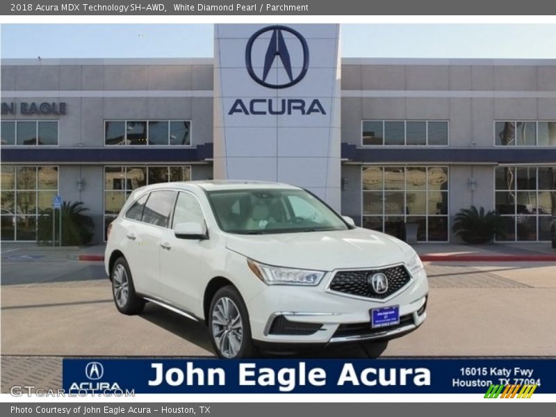 White Diamond Pearl / Parchment 2018 Acura MDX Technology SH-AWD