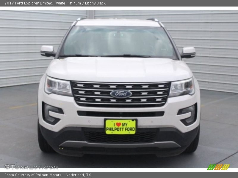 White Platinum / Ebony Black 2017 Ford Explorer Limited