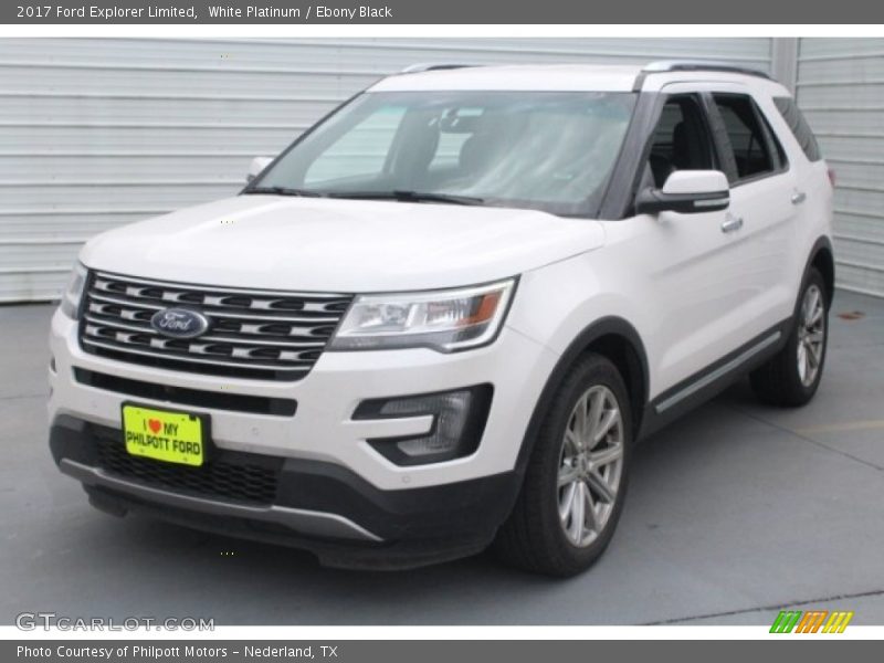 White Platinum / Ebony Black 2017 Ford Explorer Limited