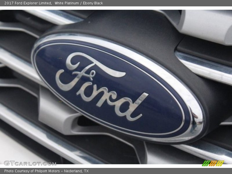 White Platinum / Ebony Black 2017 Ford Explorer Limited