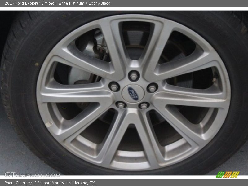 White Platinum / Ebony Black 2017 Ford Explorer Limited