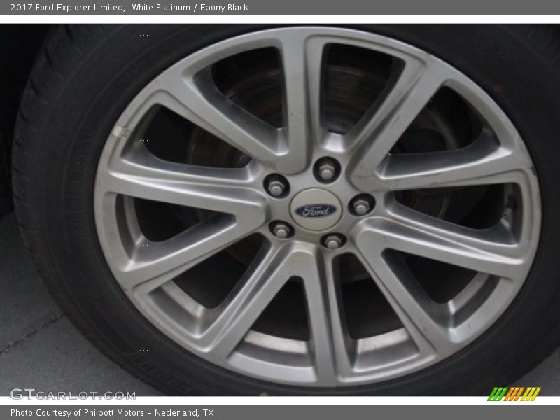 White Platinum / Ebony Black 2017 Ford Explorer Limited