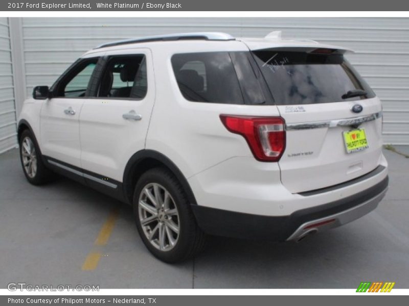 White Platinum / Ebony Black 2017 Ford Explorer Limited