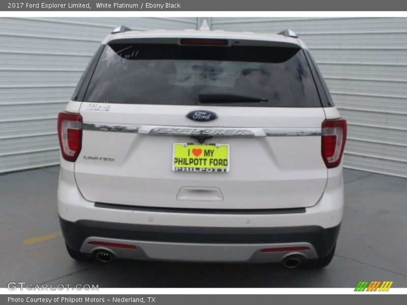 White Platinum / Ebony Black 2017 Ford Explorer Limited