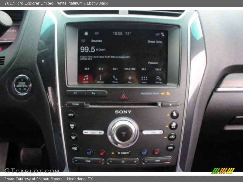 White Platinum / Ebony Black 2017 Ford Explorer Limited
