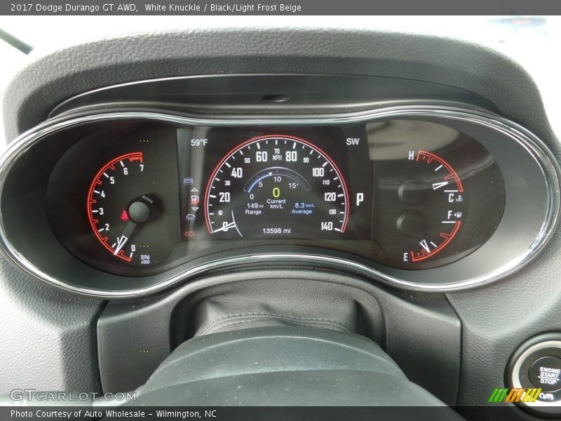White Knuckle / Black/Light Frost Beige 2017 Dodge Durango GT AWD