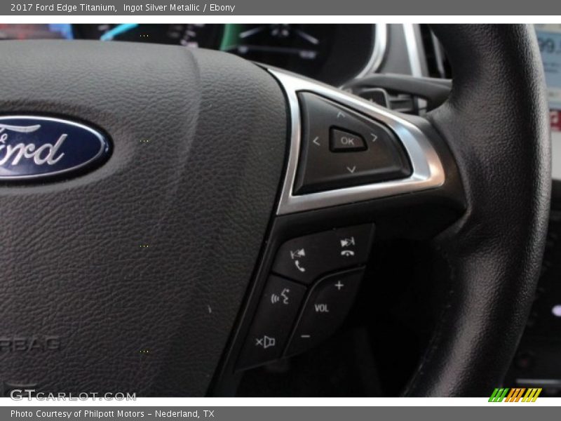 Ingot Silver Metallic / Ebony 2017 Ford Edge Titanium