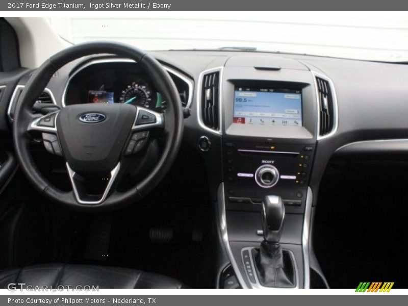 Ingot Silver Metallic / Ebony 2017 Ford Edge Titanium