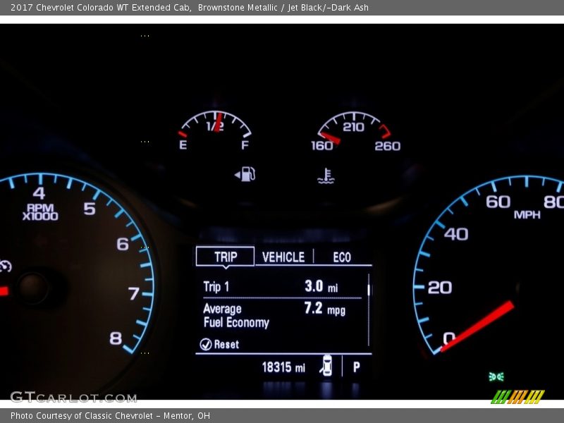 Brownstone Metallic / Jet Black/­Dark Ash 2017 Chevrolet Colorado WT Extended Cab