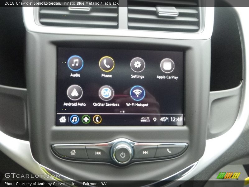 Kinetic Blue Metallic / Jet Black 2018 Chevrolet Sonic LS Sedan