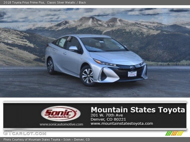 Classic Silver Metallic / Black 2018 Toyota Prius Prime Plus