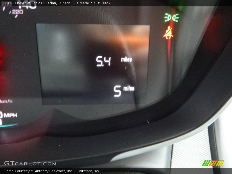 Kinetic Blue Metallic / Jet Black 2018 Chevrolet Sonic LS Sedan