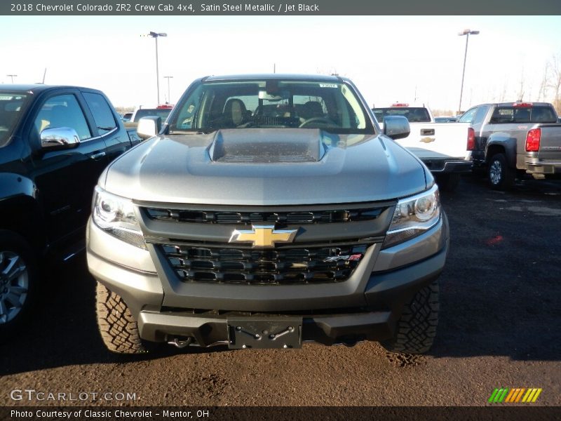 Satin Steel Metallic / Jet Black 2018 Chevrolet Colorado ZR2 Crew Cab 4x4
