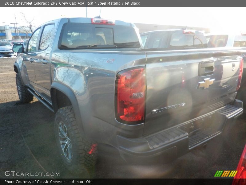 Satin Steel Metallic / Jet Black 2018 Chevrolet Colorado ZR2 Crew Cab 4x4
