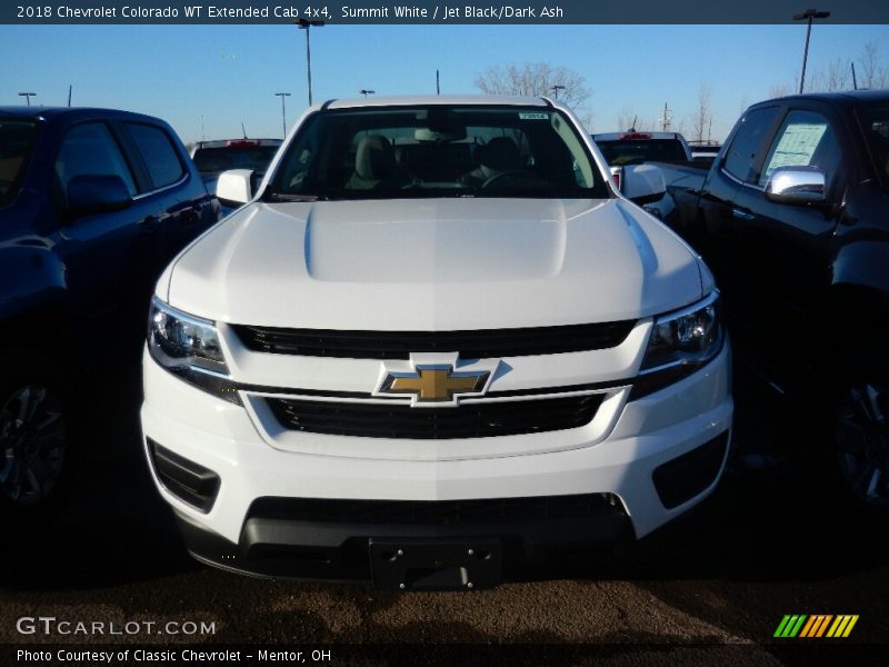 Summit White / Jet Black/Dark Ash 2018 Chevrolet Colorado WT Extended Cab 4x4