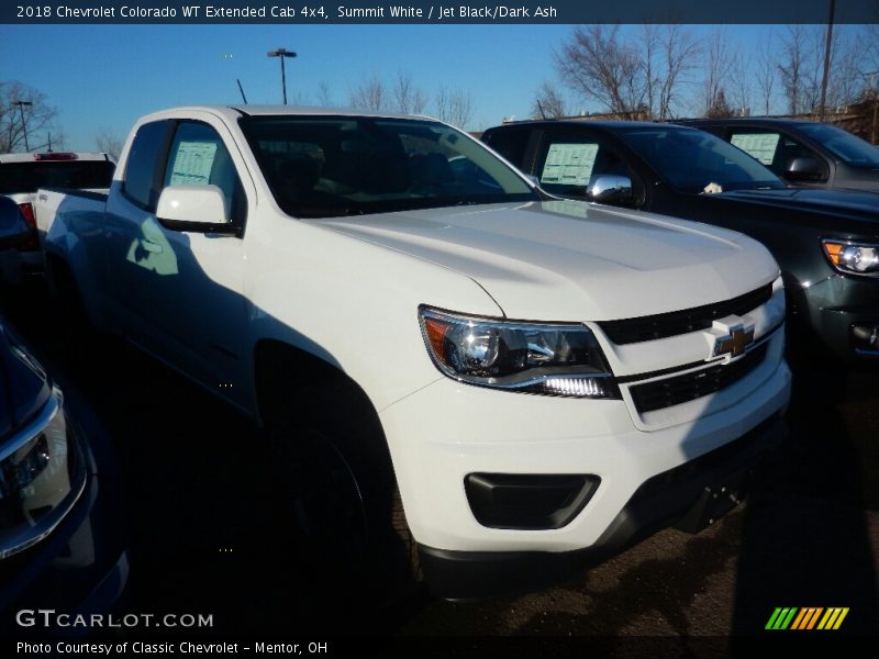 Summit White / Jet Black/Dark Ash 2018 Chevrolet Colorado WT Extended Cab 4x4