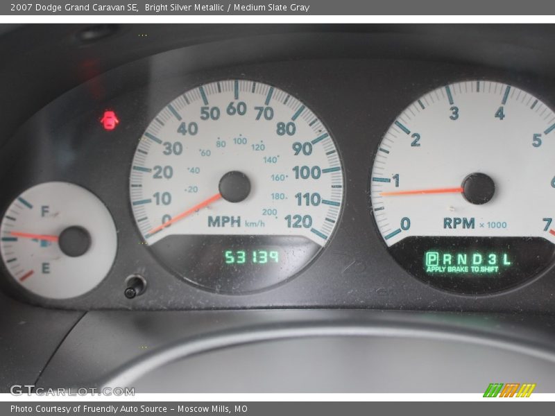 Bright Silver Metallic / Medium Slate Gray 2007 Dodge Grand Caravan SE