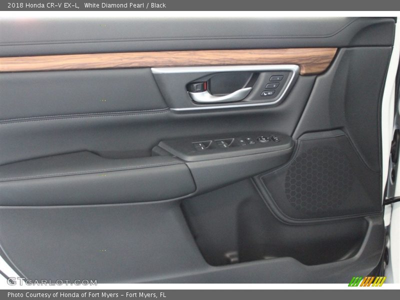 White Diamond Pearl / Black 2018 Honda CR-V EX-L