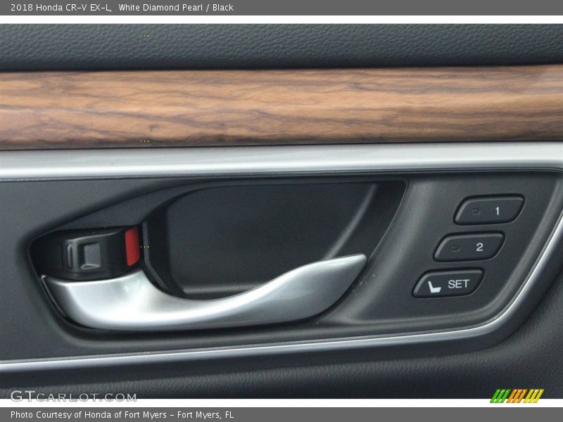 White Diamond Pearl / Black 2018 Honda CR-V EX-L