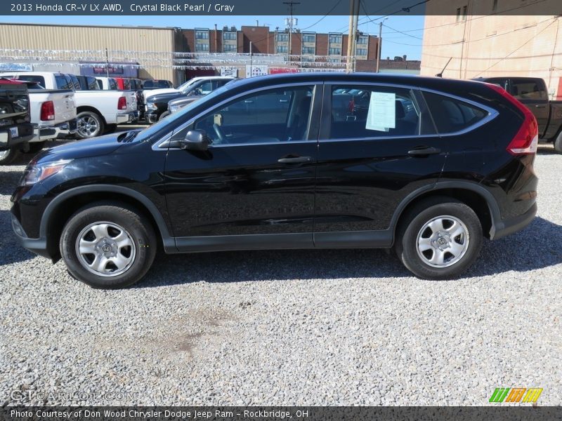 Crystal Black Pearl / Gray 2013 Honda CR-V LX AWD