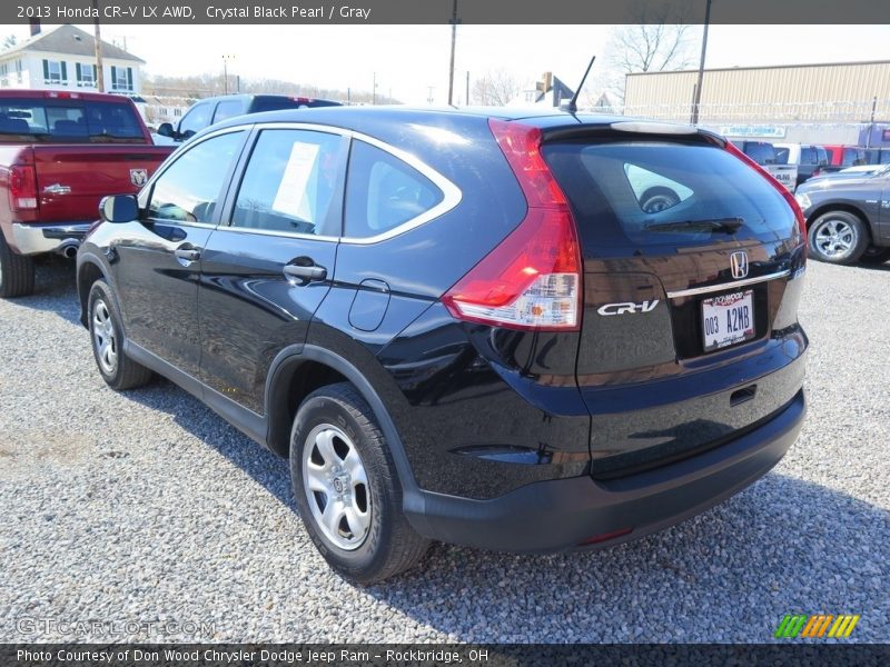 Crystal Black Pearl / Gray 2013 Honda CR-V LX AWD