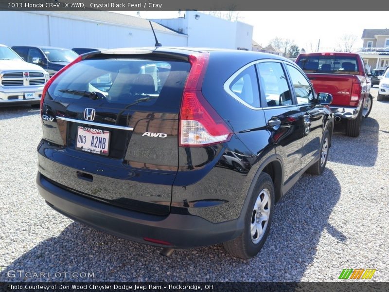 Crystal Black Pearl / Gray 2013 Honda CR-V LX AWD