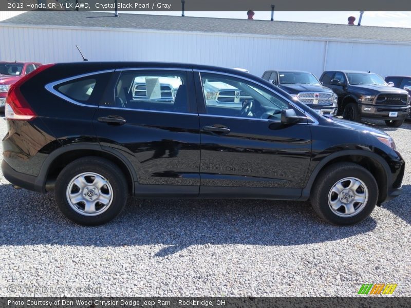Crystal Black Pearl / Gray 2013 Honda CR-V LX AWD