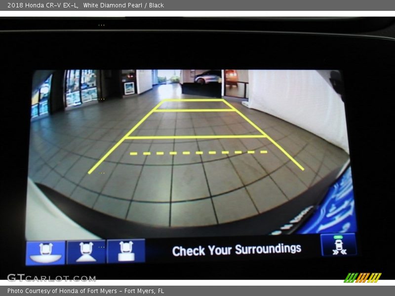 White Diamond Pearl / Black 2018 Honda CR-V EX-L