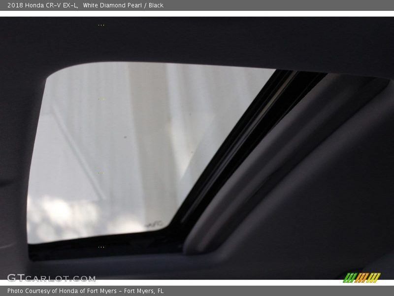 White Diamond Pearl / Black 2018 Honda CR-V EX-L