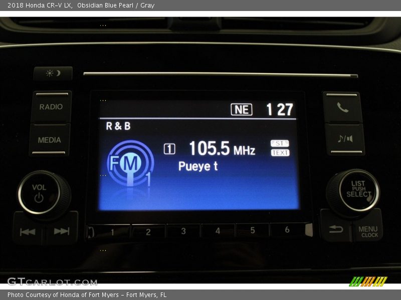 Obsidian Blue Pearl / Gray 2018 Honda CR-V LX