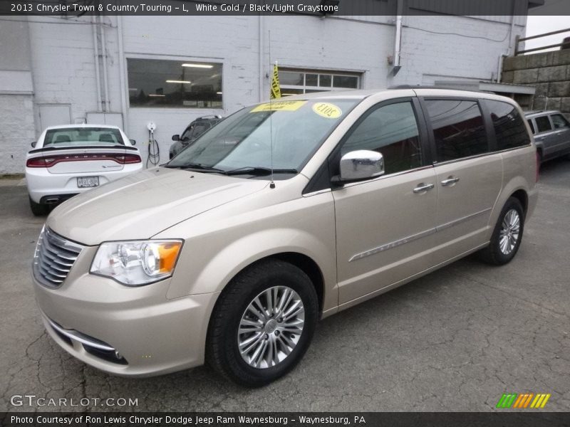 White Gold / Black/Light Graystone 2013 Chrysler Town & Country Touring - L