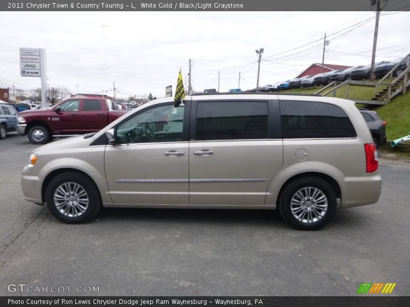 White Gold / Black/Light Graystone 2013 Chrysler Town & Country Touring - L