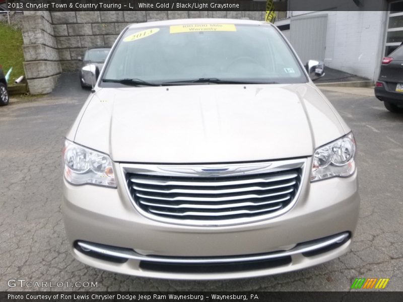 White Gold / Black/Light Graystone 2013 Chrysler Town & Country Touring - L