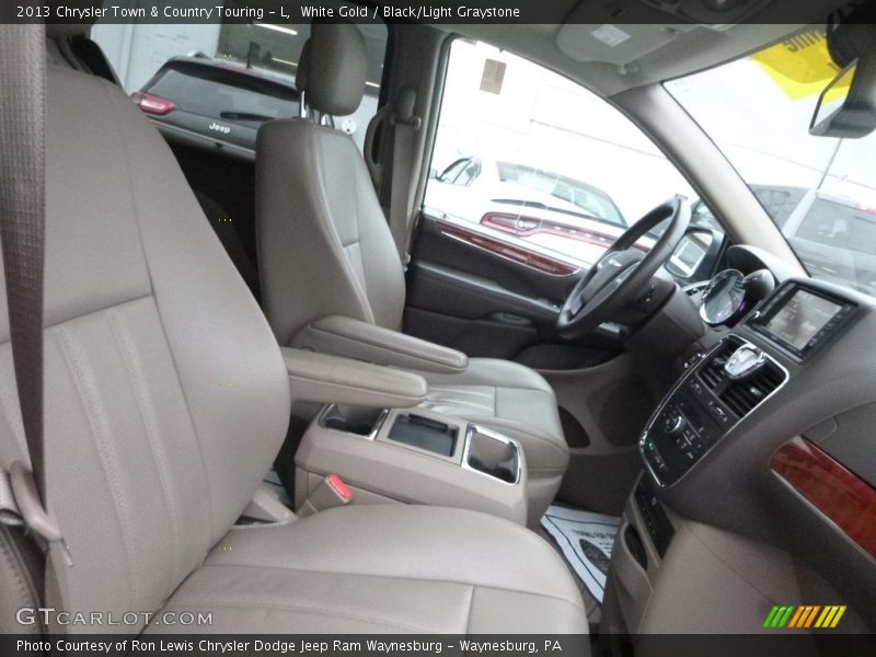 White Gold / Black/Light Graystone 2013 Chrysler Town & Country Touring - L