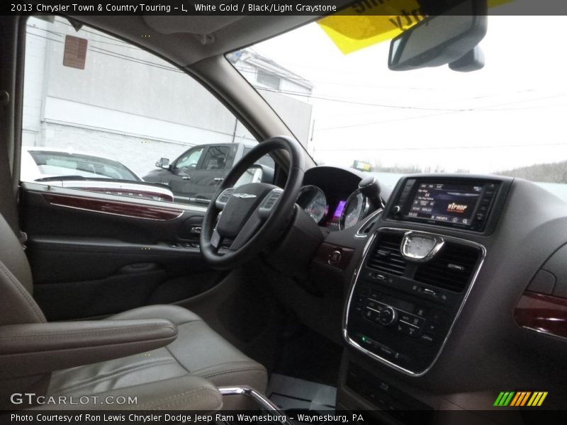 White Gold / Black/Light Graystone 2013 Chrysler Town & Country Touring - L