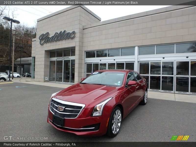 Red Obsession Tintcoat / Light Platinum/Jet Black 2015 Cadillac ATS 2.0T Luxury AWD Sedan