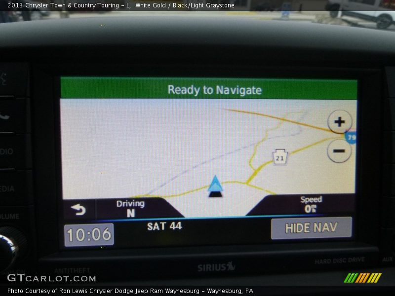 White Gold / Black/Light Graystone 2013 Chrysler Town & Country Touring - L