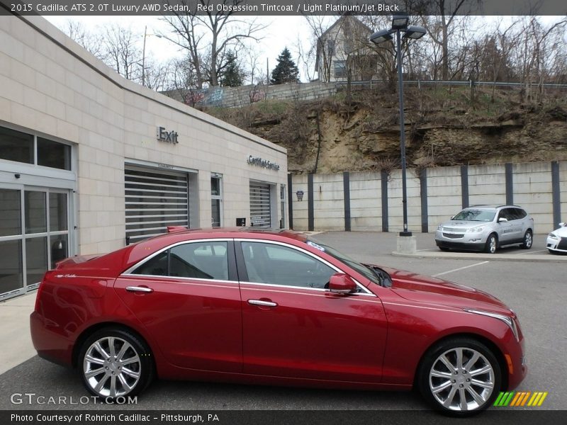 Red Obsession Tintcoat / Light Platinum/Jet Black 2015 Cadillac ATS 2.0T Luxury AWD Sedan