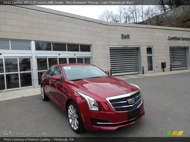 Red Obsession Tintcoat / Light Platinum/Jet Black 2015 Cadillac ATS 2.0T Luxury AWD Sedan