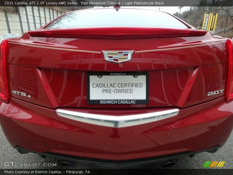Red Obsession Tintcoat / Light Platinum/Jet Black 2015 Cadillac ATS 2.0T Luxury AWD Sedan